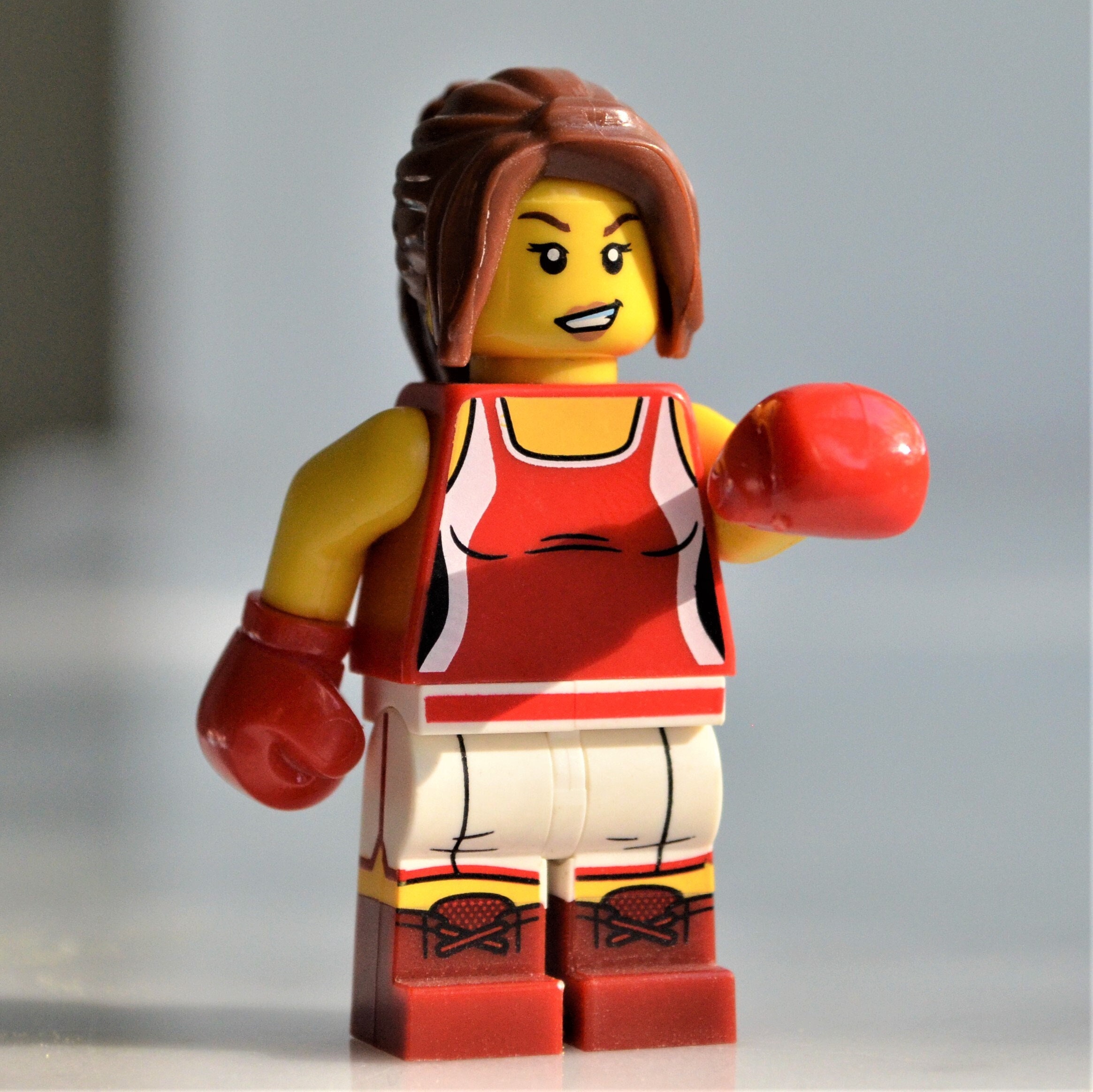 Boxer Girl Genuine LEGO® Minifigure // Boxing Champ Fighter photo