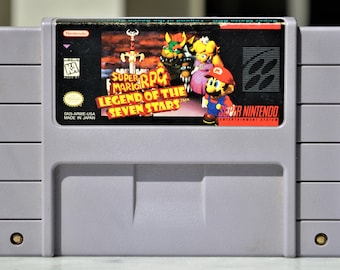 Super Mario RPG: Legend of the Seven Stars - working cartridge - for SNES consoles - NTSC region - good condition // 1996 role-playing game