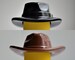 Fedora Hat - 2 styles / 6 color options - for miniature figures / cowboy / western / black / white / sand / tan / blue / brown / dark / navy 