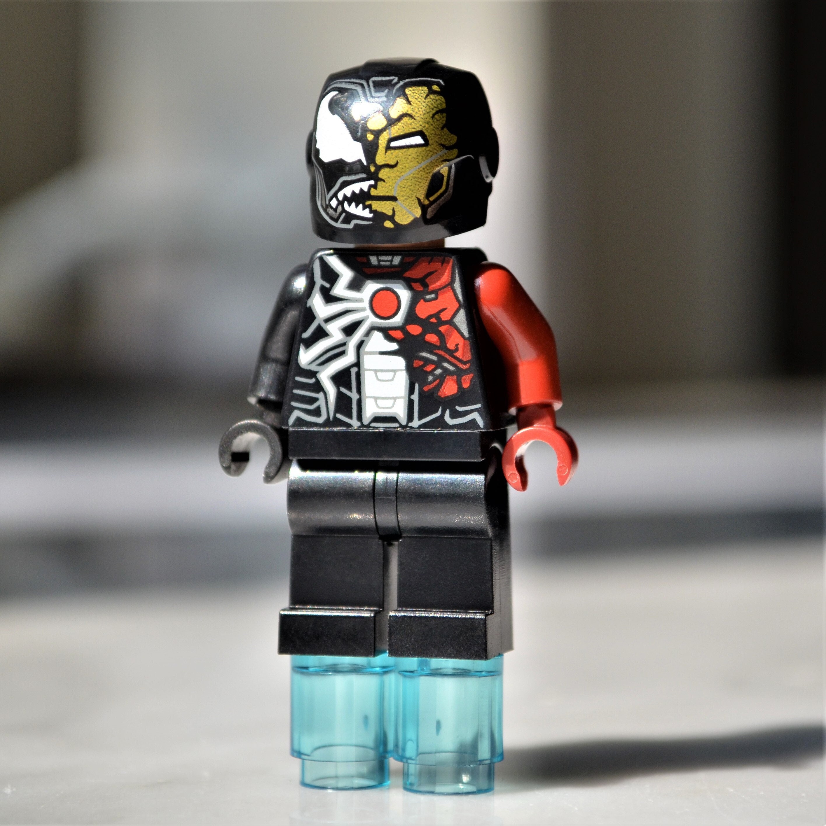 Iron Venom 2021 Design Genuine LEGO Minifigure Partially Transformed Ironvenom Tony Stark Spider man Ironman Villain Symbiote Version Etsy