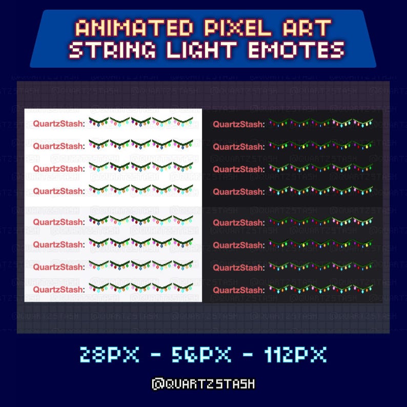 Animated Pixel Emotes, String Light Assets, 16bit Style Gifs, Twitch ...