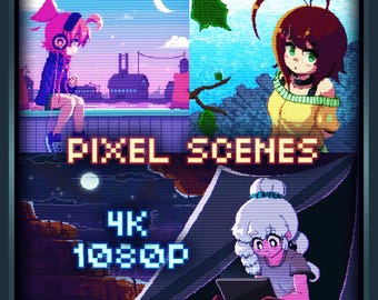 Animated Pixel Scenes & Ornaments, Custom Retro Artworks For Social Media and Stream Overlays, Character Screen Commissions, Game Dev Assets