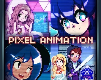 Retro Pixel Art Animation, Custom Icon Commission, 64px and 128px Artworks, Personalized Game Sprites