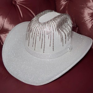 Rhinestone Fringe Sparkle Cowboy Hat country concert, music festival, bridal, bachelorette party, rodeo, and more By Los Angeles Cowgirl image 8