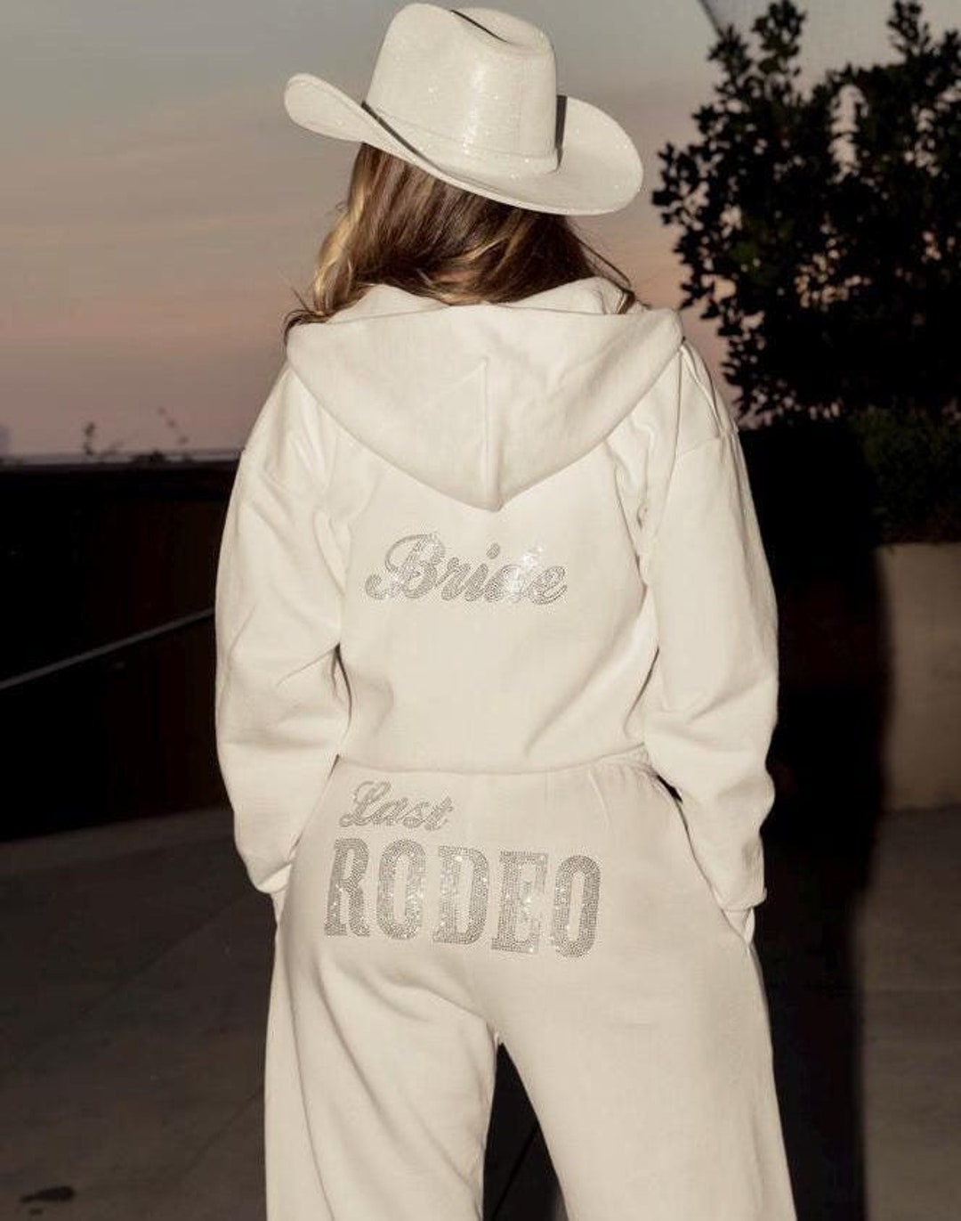 Bride Hat Bride Squad Tracksuit Bride's Last Rodeo Rhinestone