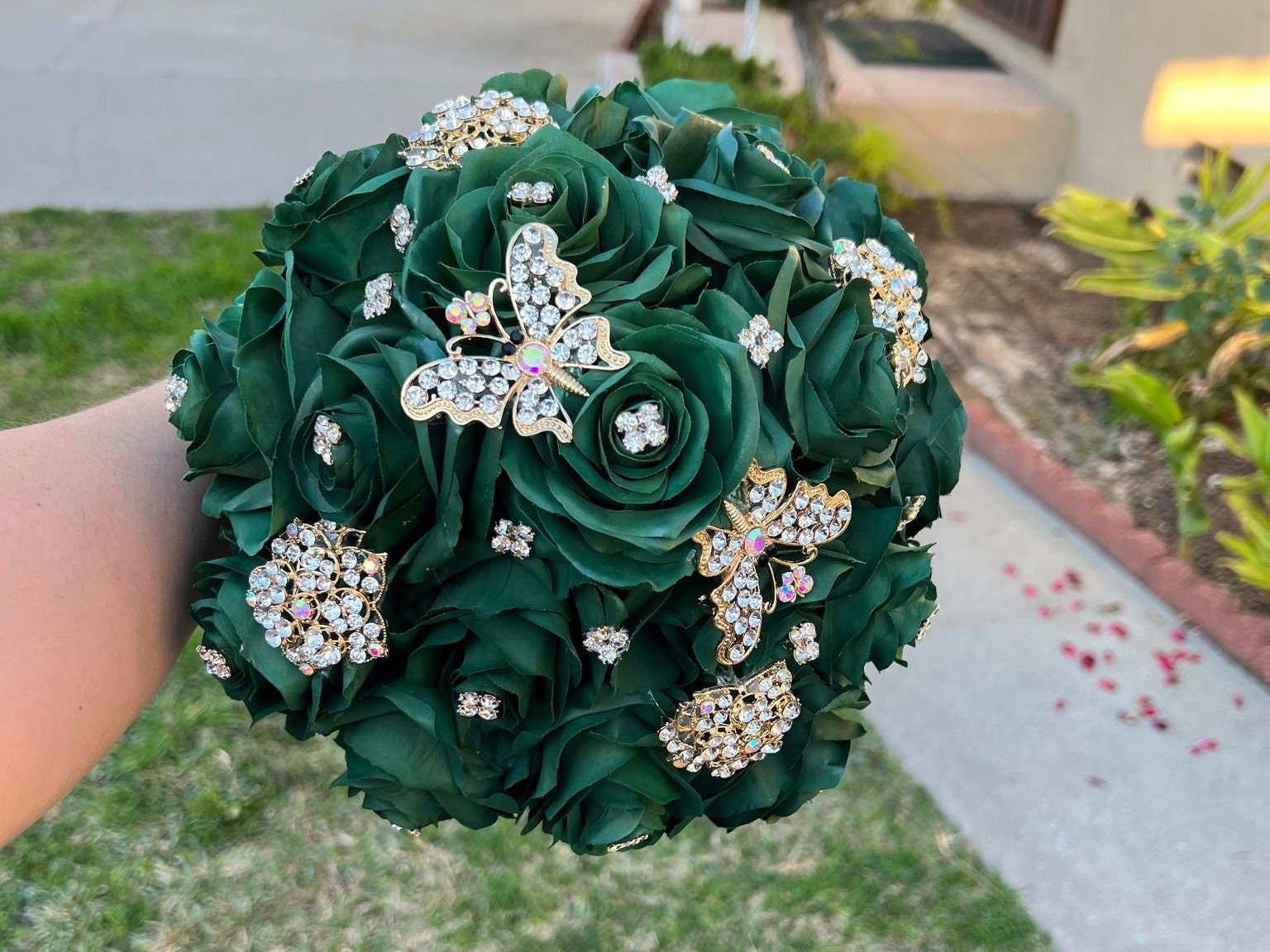 Emerald Green Bouquet - Etsy