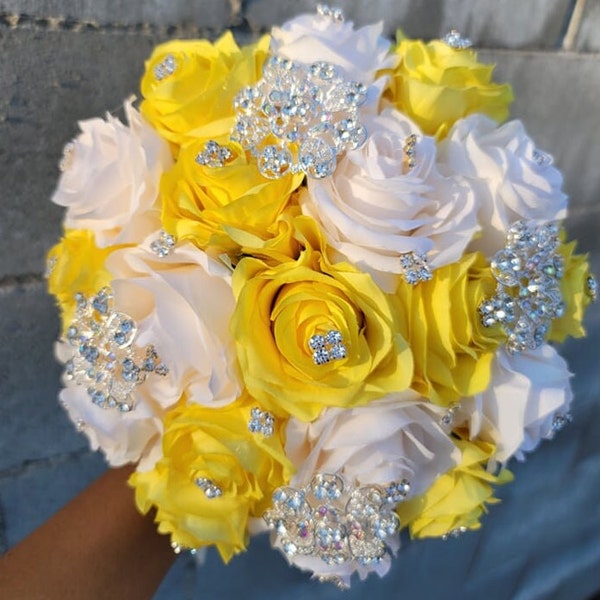 Yellow and Ivory Bouquet