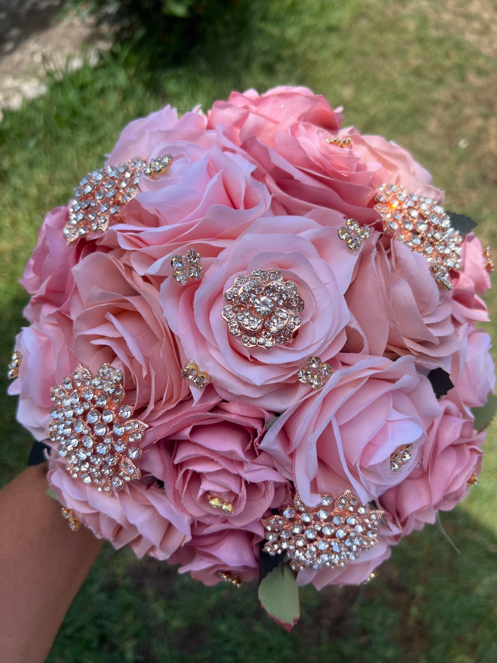 Blush Pink and Rose Gold Bouquet - Etsy