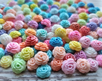 Mini Fondant Zuckerrosen: Bunte Kuchen Cupcake Toppers