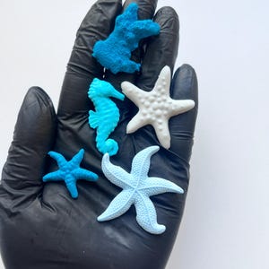 Edible Under the Sea Fondant Decorations – 55 Shells, Starfish & Corals | Ocean Cake Toppers | Meerjungfrau Deko image 2