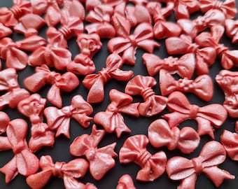 100 stuks suikerfondant rode strik cake topper decoraties Geen extra kosten voor kopers in de VS