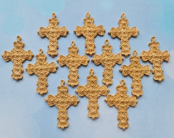 24/36 st. Eetbare suiker fondant gouden kruis taart cupcake topper