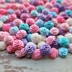 100/200/500 Teile Fondant Zucker Rosen Blumen Kuchen Cupcake Topper Mini