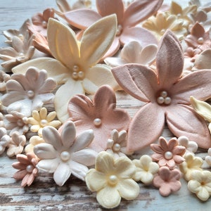 50 pcs. sugar fondant flowers cake topper image 2