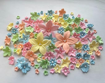 70 Edible Spring Fondant Flowers – Easter & Mother’s Day Cake Decor