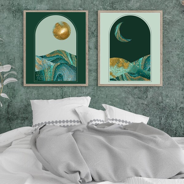 Emerald Green Wall Art - Etsy