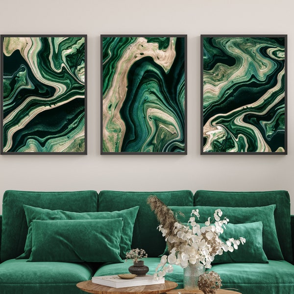 Emerald Wall Art Etsy