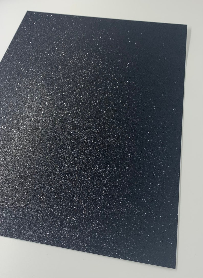 Black Glitter Card A4 10 Pack Etsy