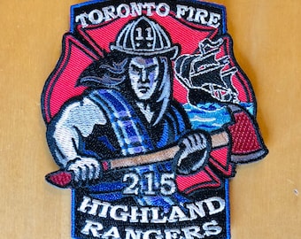 Highland Rangers Toronto Fire 215 Full-colour Embroidered Crest/Patch