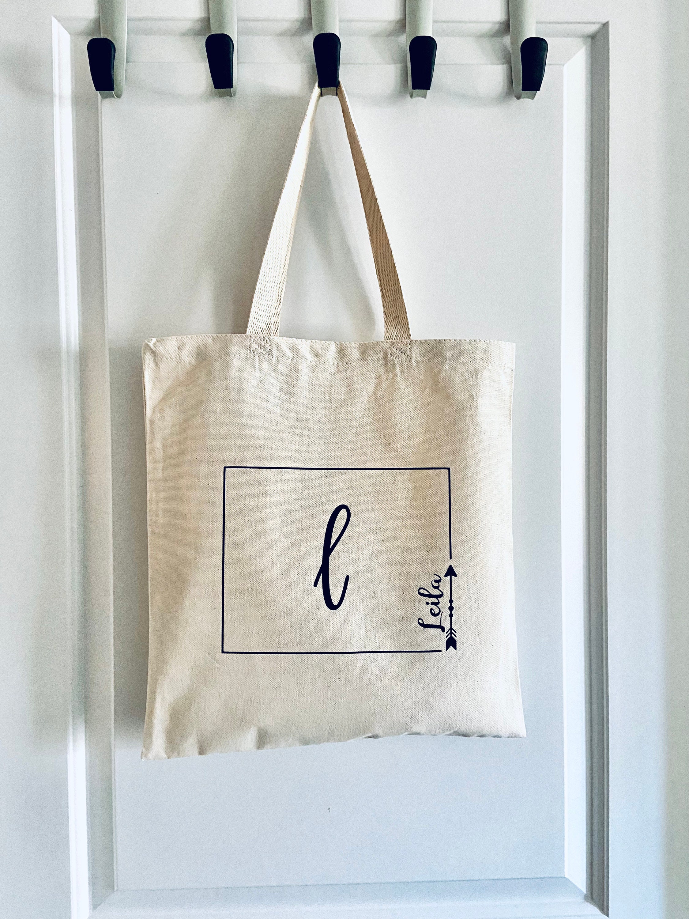 Tote Bag Monogram Tote Aesthetic Tote Bag Personalized - Etsy