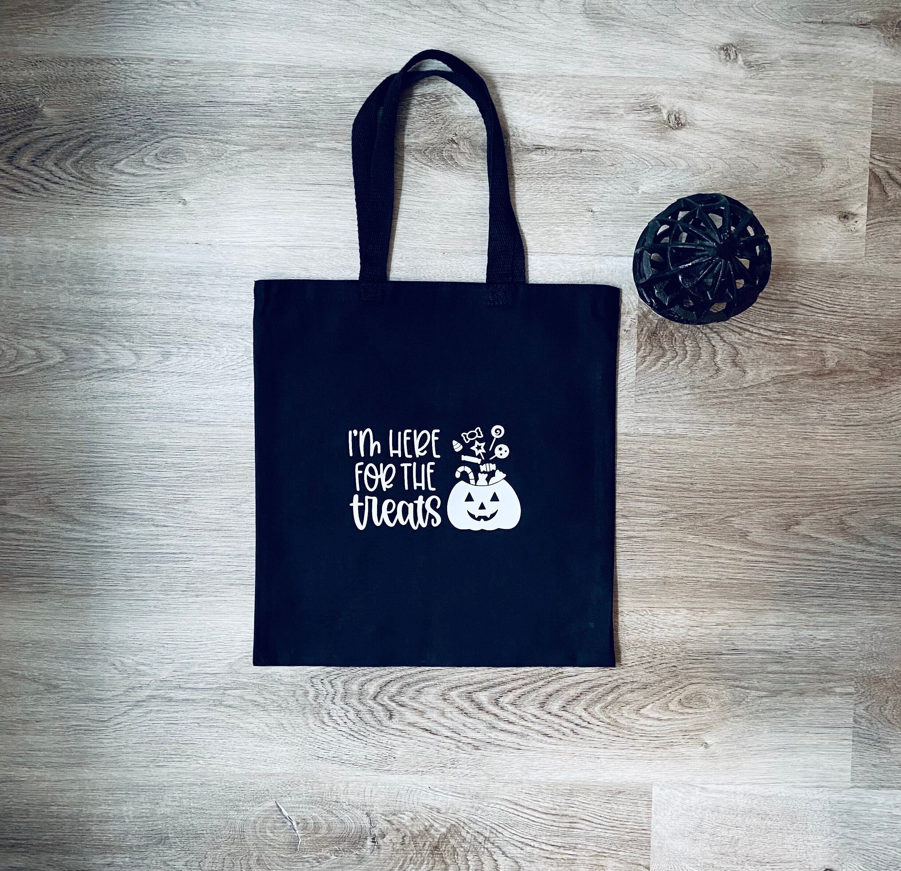Halloween Tote Trick or Treat Minimalist Canvas Tote Bag - Etsy
