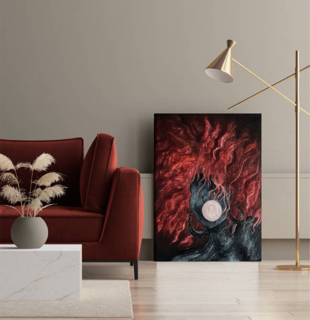 Original Painting, Fantasy Canvas Art, Acrylic Large Size Painting