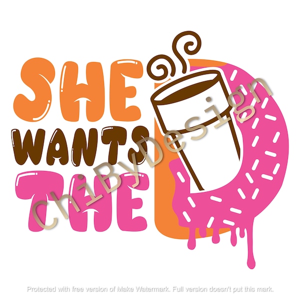 She wants. png doughnuts cut coffee files sprinkles digital the D