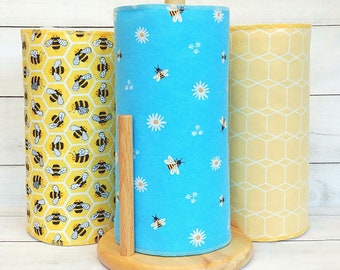 Reusable Paper Towels Zero Waste Paperless Paper Towels Eco Friendly Washable Kitchen Towels Bees Kitchen Decor Bathroom Towels