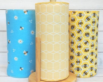 Reusable Cloth Towels With Zero Waste Paperless Paper Towels Kitchen Decor Eco-Friendly Paperless Kitchen Bees Honeycomb