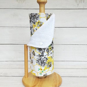 2-Ply Bees paperless kitchen hand towels with snaps, Unpaper towels, Paperless paper towels, Reusable paper towels