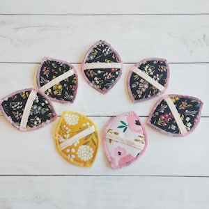 Oval shape facial cotton rounds, Makeup remover pads, Reusable eco friendly facial cotton pads, Zero waste face scrubbies
