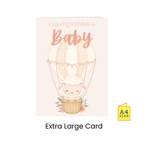 Leaving to have a Baby Card | Large Farewell Cards | Colleague, Co-Worker, Friend, New Mum | Greeting & Gift | Maternity Leave | Pregnancy