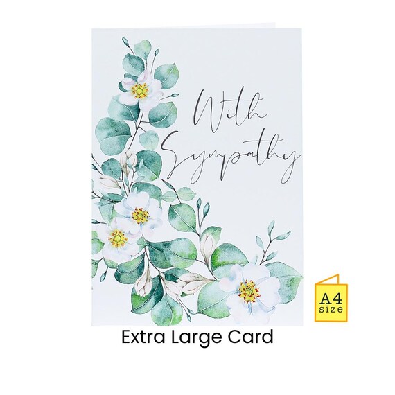 Large Sympathy Card | Sincere Condolences | Thinking of You