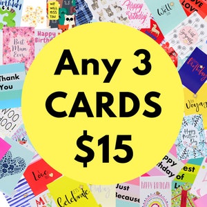 Card Bundle BULK DISCOUNT | Handmade | Greeting | Gift | Packs  Birthdays Baby Congrats Wedding Blank Love Thanks | Assorted Luxury Bundle