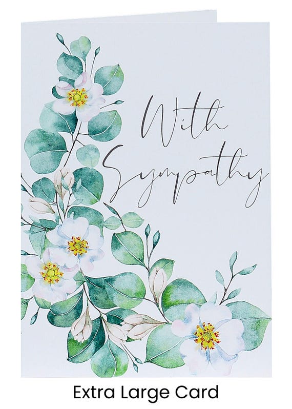Large Sympathy Card | Sincere Condolences | Thinking of You
