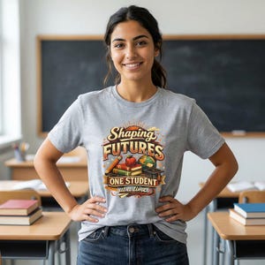 Shaping Futures jeweils ein Schüler T-Shirt | Wertschätzung des Lehrers, Schulstolz Bild 1
