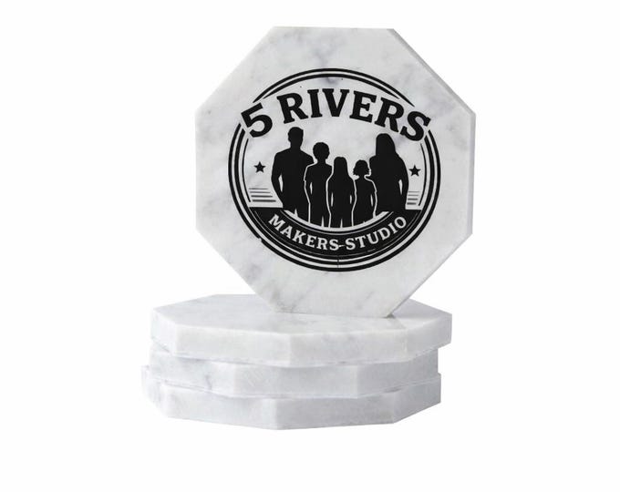 Promotional White Marble Coasters