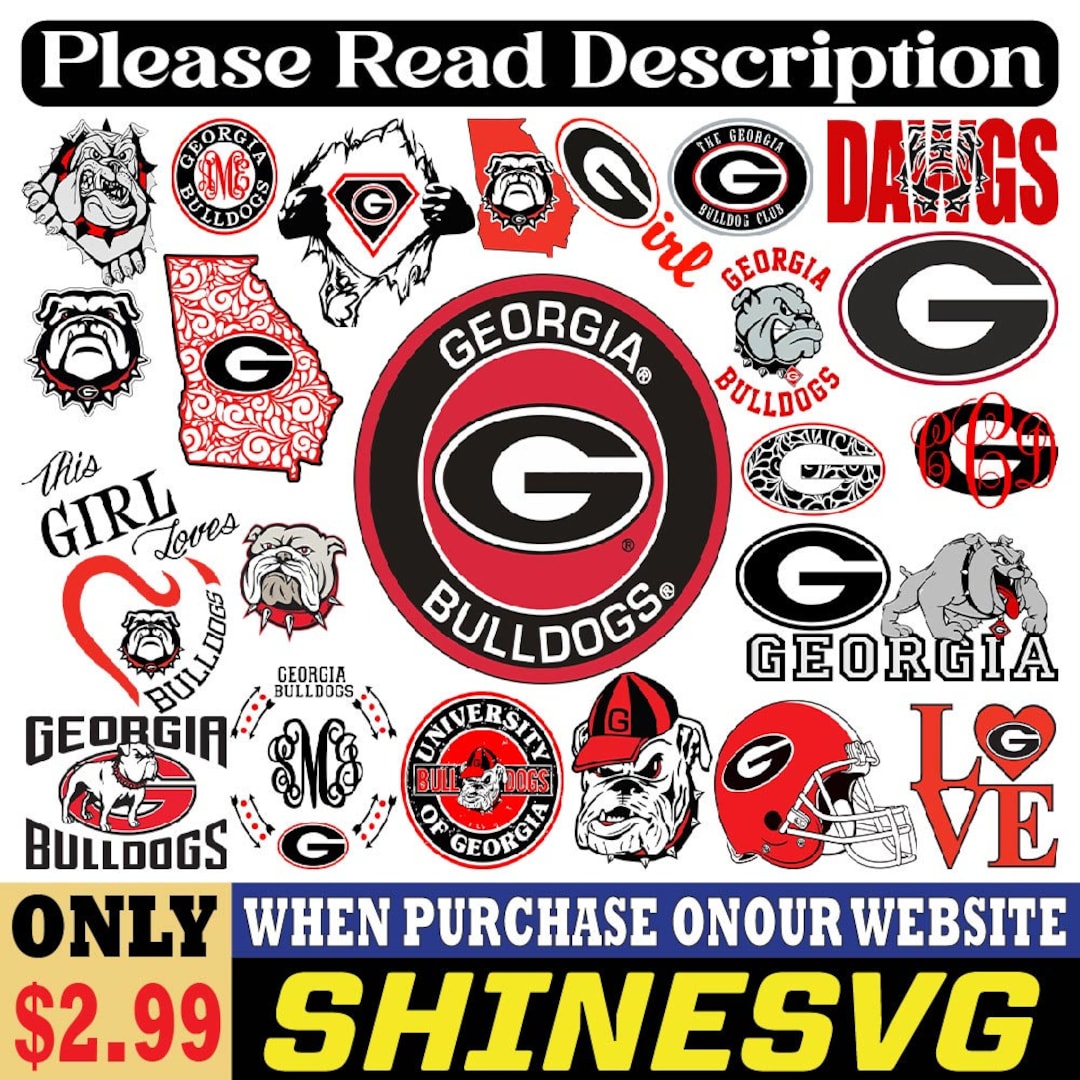 Georgia-bulldogs Svg Georgia-bulldogs Football Team Svg N C - Etsy