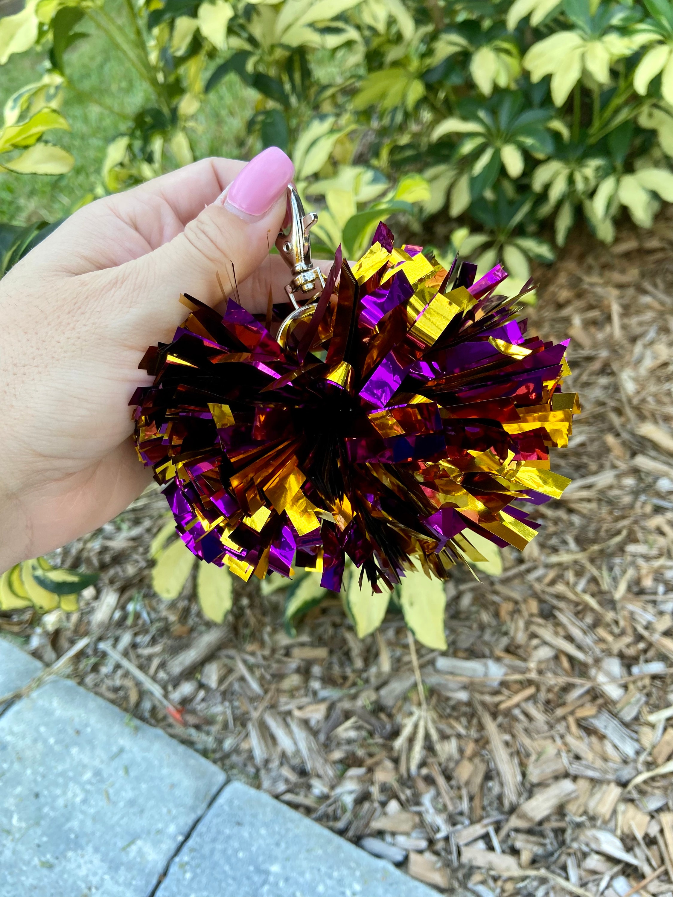 Pom Pom Keychain Cheer Keychain Cheerleading Keychain 