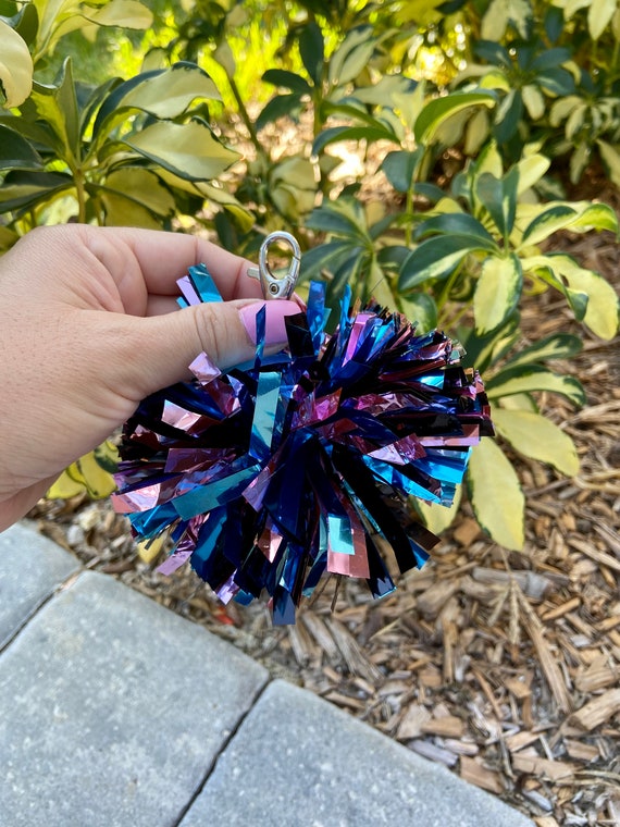 cheer pom pom keychain