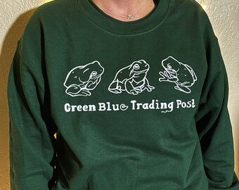 Frog Sweatshirt: Cottagecore Outdoor Hiking Crewneck