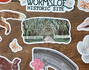 Waterproof Wormsloe Historic Site Savannah Georgia Sticker Pack