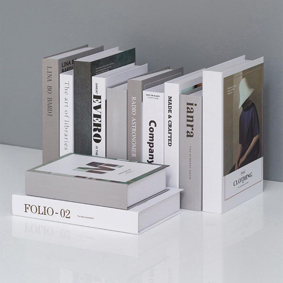 Minimalist Fake Book Props Etsy