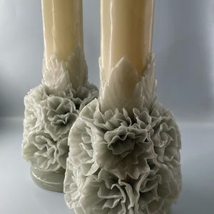 Artisan made Floral design beeswax candles from Oaxaca, Mexico / Decorative candles / Mexico candles / Wedding candles