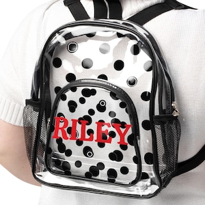Personalized Clear Vinyl Backpack: Stadium Approved Concert Bag