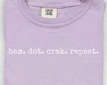 Camiseta divertida del juego Bam Dot Crak Repeat Mahjong, camiseta Mahj, regalos Mahj para amantes del Mahjong, camiseta para mamás, camiseta Bam, accesorios Mahjong