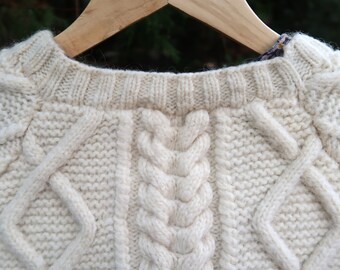 KNITTING FOR OLIVE on Instagram: Sally Sweater 🫶🏼 The sweater in the  first photos is knitted in 1 strand of Heavy Merino (Cream an…