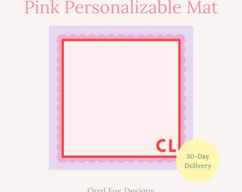 Pink Personalized Mahjong Mat