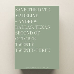 Editable Classic Save the Date Digital Download (5X7)