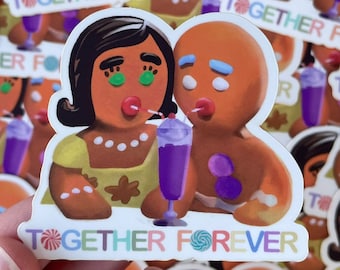 Shrek sticker, Shrek gift, matte sticker, Shrek sign, Gingy, water bottle sticker, laptop sticker, die cut sticker, weatherproof sticker